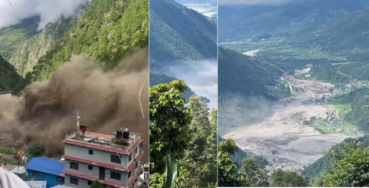 रसुवामा भीषण बाढी, ठुलो क्षति