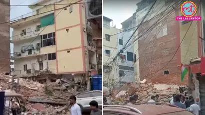 दिल्ली में 5 मंजिला बिल्डिंग गिरने से 3 की मौत, मलबे में 40-50 लोगों के फंसे होने की आशंका