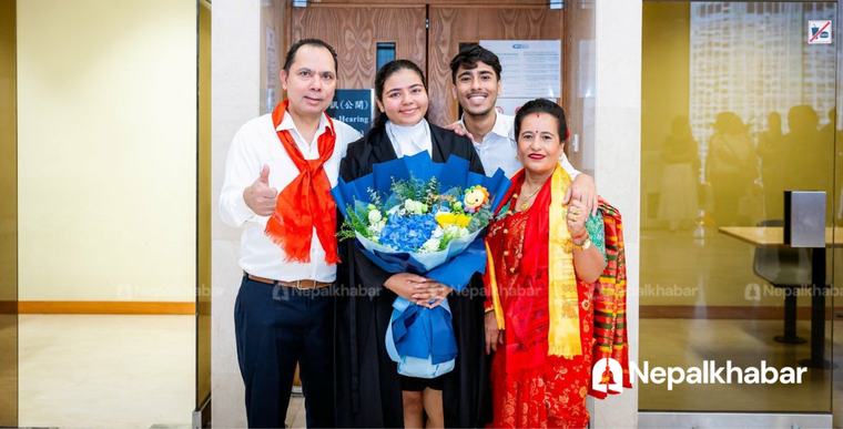 हङकङमा पहिलो नेपाली जेनजी ‘सोलिसिटर’ निपुणले शपथपछि भनिन्: १४ वर्षअघिको अठोट आज पूरा भयो