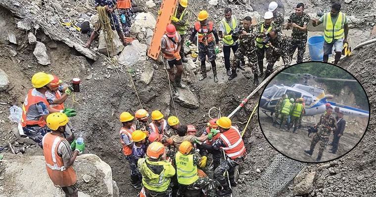 विपद् प्रभावित क्षेत्रमा नेपाली सेनाको उद्दार तीव्र, ३ हजार २ सय बढी नेपाली र २७० विदेशीको उद्दार
