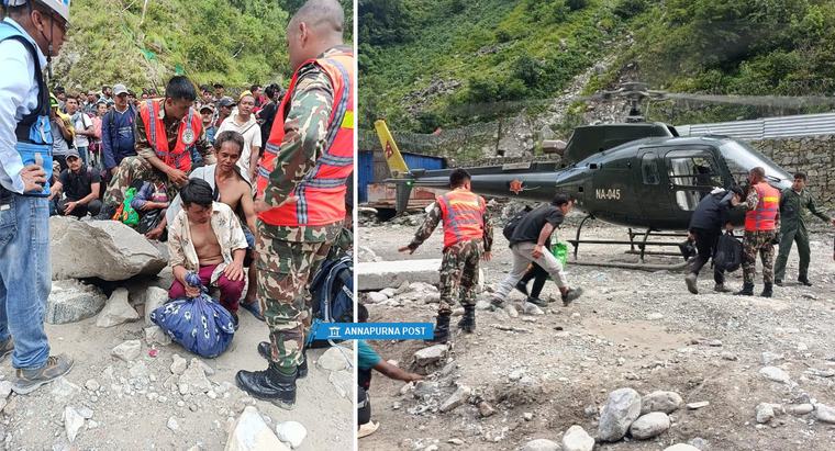 सेनाले आज ४३ विदेशीसहित २०८ जनाको गर्यो उद्धार
