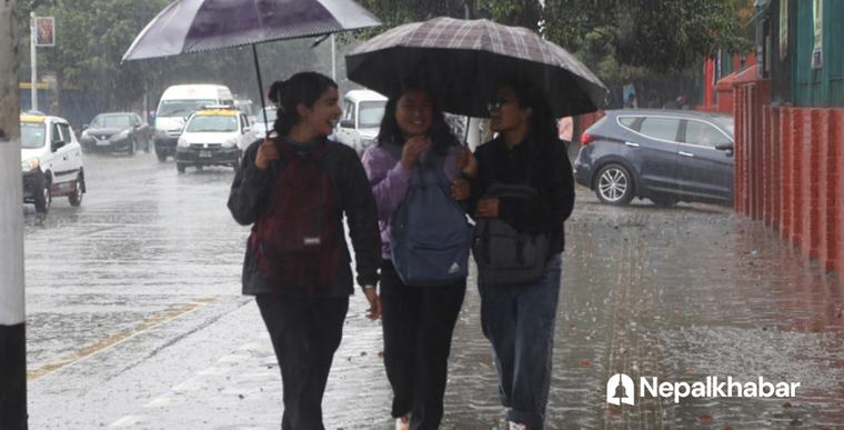 दिउँसो यी प्रदेशमा ठुलो वर्षाको सम्भावना
