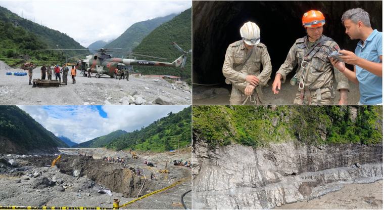 सेनाले हेलिकोप्टरमार्फत आज २३ जनाको उद्धार, कुन हाइड्रोको टनेलमा के काम हुँदैछ ?