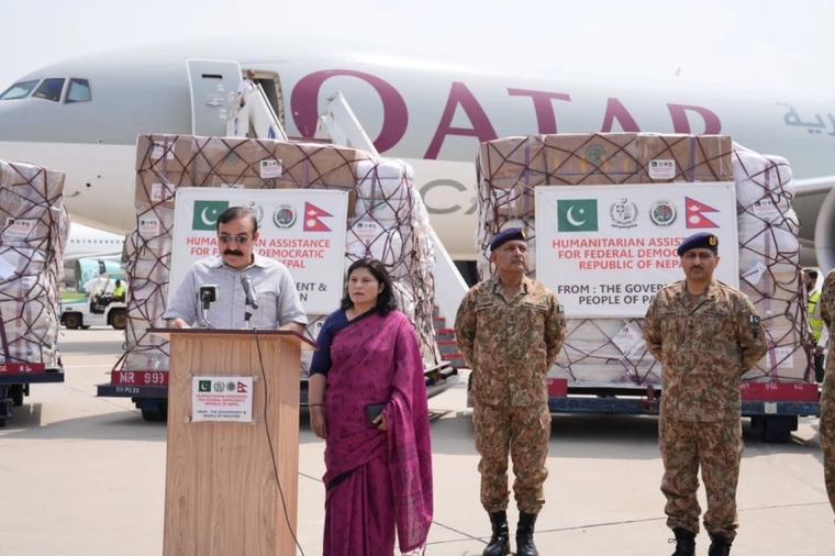 Pakistan sends 100 tons of relief supplies to flood-hit Nepal